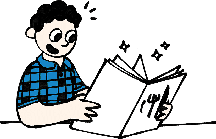 Restaurant menu illustration